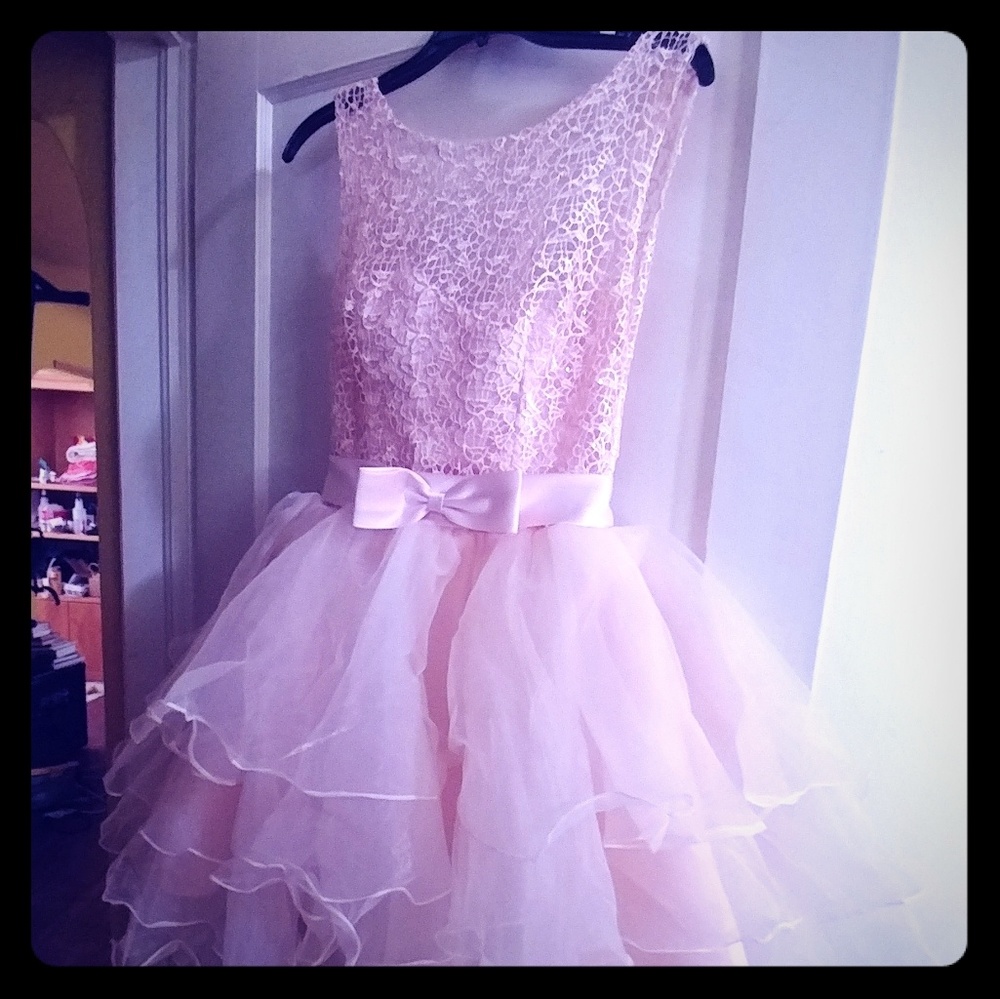 Fanhao pink prom dress, new w/o tags. Never worn.